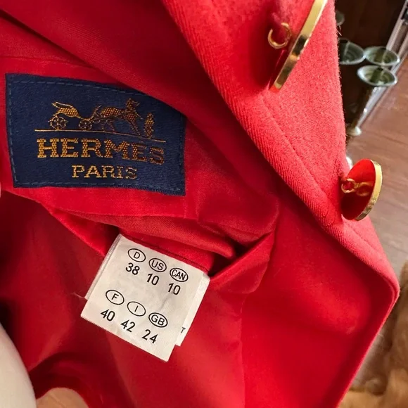 Vintage Hermes Riding Coat excellent condition - Picture 10 of 11